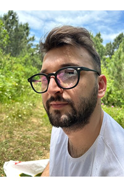 Ferrucci Transparent White Matte Square Framed Black Handle Brand Model Unisex Sunglasses