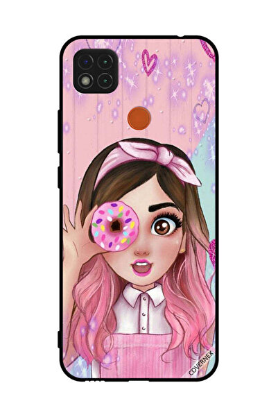 Covernex غطاء حماية لهاتف شاومي ريدمي 10A فتاة صغيرة لطيفة تحمل دونات