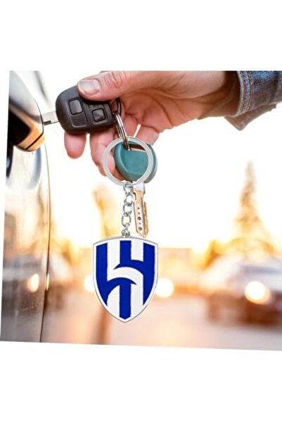 Generic Alhilal Club Exclusive Combo: Logo Keychain & Mirror Hanging Emblem for Gift