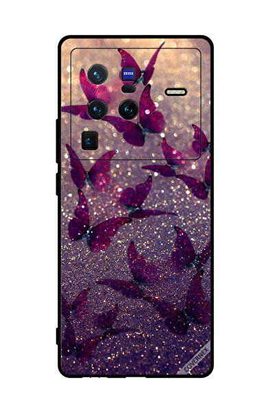 Covernex غطاء حماية لهاتف فيفو X80 برو بنقشة فراشات لامعة