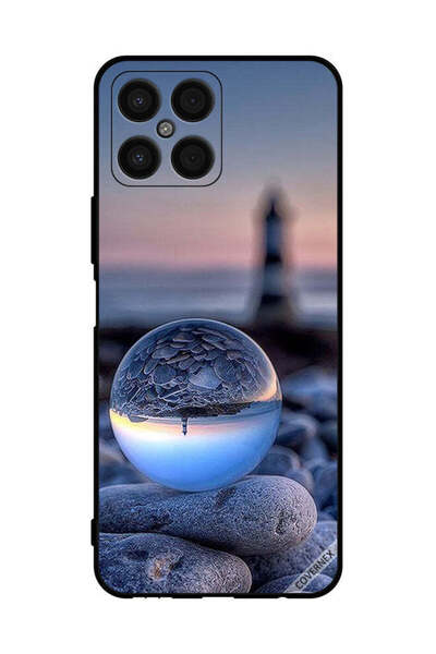 Covernex غطاء حماية لهاتف Honor X8 - تصوير الطبيعة في زجاج دائري
