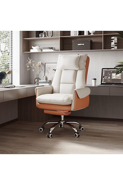 COOYA Home Gaming Computer Leather Chair With roller wheels, Leg Rest and Lumbar Support, for home