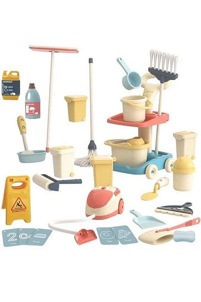 Rally Cleaning Set Pretend Play Household Toys Playset For Kids