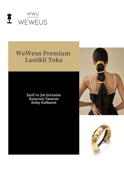 Weweus Women's Gold Gold Color Shiny Ring Oval Premium Buckle