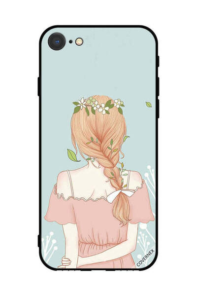 Covernex غطاء حماية لهاتف Apple iPhone SE (2022) بفتاة واقفة تبدو لطيفة