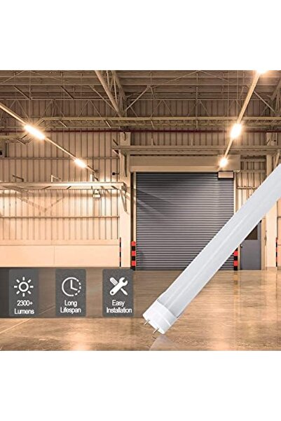 Yuwell YU WELL LED T8 Light Tube Rod 4FT Cool White Dual-End 1800 Lumens 30W AC85-265V 4 Pack (4000K)