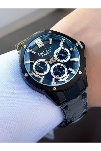 Ferrucci Men's Functions Active Metal Cord Wrist Watch