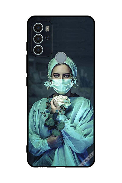 Covernex غطاء حماية لهاتف موتورولا موتو جي 60 إس - ممرضة تحمل زهرة