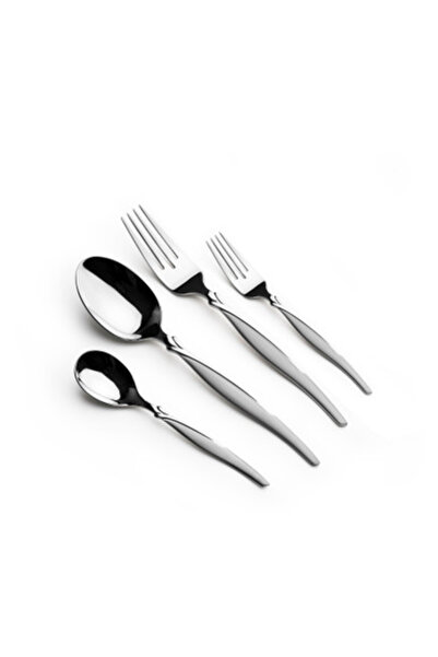 Arshia 48-piece Silver Cutlery Set with Stand