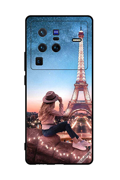 Covernex غطاء حماية لهاتف فيفو X80 برو - فتاة القبعة وبرج إيفل