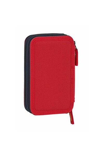 RFEF M854 Double Pencil Case, Red, 28 Pieces