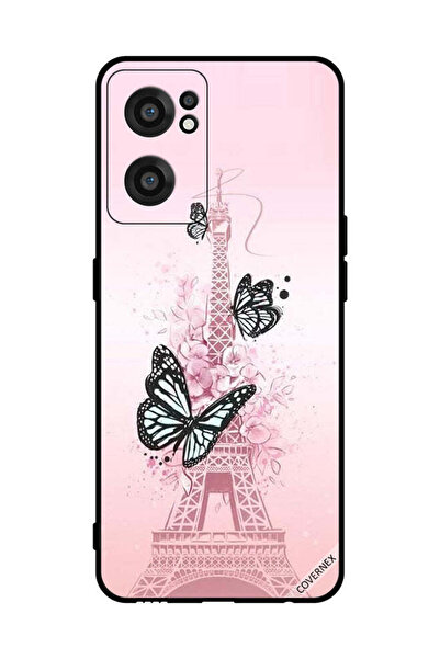 Covernex غطاء حماية لهاتف OnePlus Nord CE 2 5G برسومات فراشات على برج إيفل