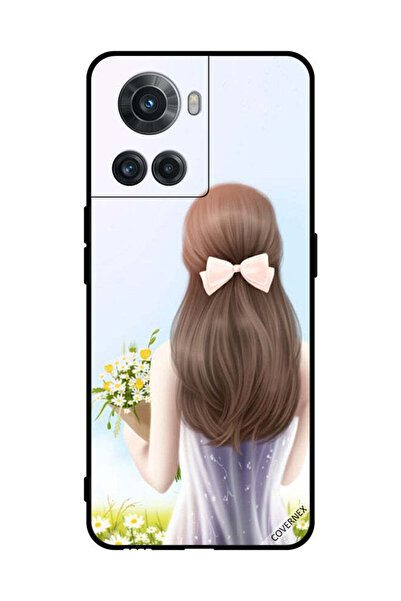 Covernex غطاء حماية لهاتف OnePlus 10R فتاة جميلة تحمل الزهور