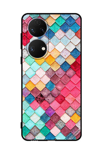 Covernex غطاء حماية لهاتف هواوي P50e بنمط مربع ماسي