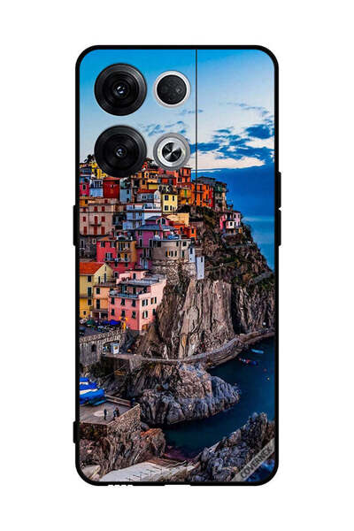 Covernex غطاء حماية لهاتف Oppo Reno8 Pro+ - منازل ملونة على البحر