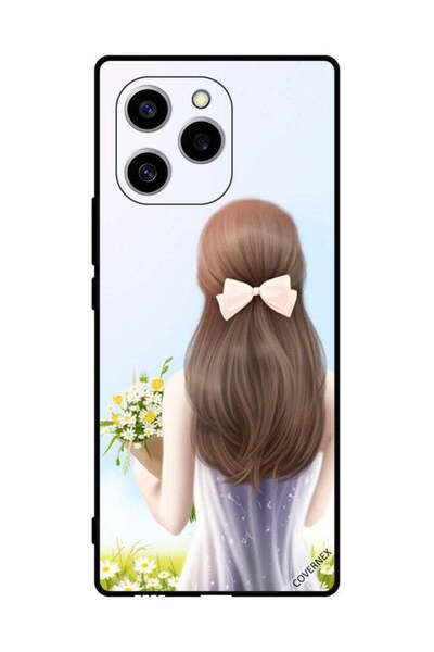 Covernex غطاء حماية لهاتف Honor 60 SE فتاة جميلة تحمل الزهور