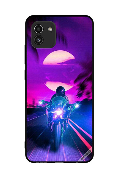 Covernex غطاء حماية لهاتف سامسونج جالاكسي A03 - راكب الدراجة النارية يترك الق...