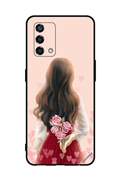 Covernex غطاء حماية لهاتف Oppo Reno6 Lite - فتاة تخفي الزهور