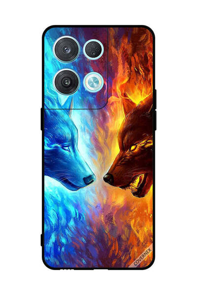 Covernex غطاء حماية لهاتف Oppo Reno8 Pro ذئب الماء والنار