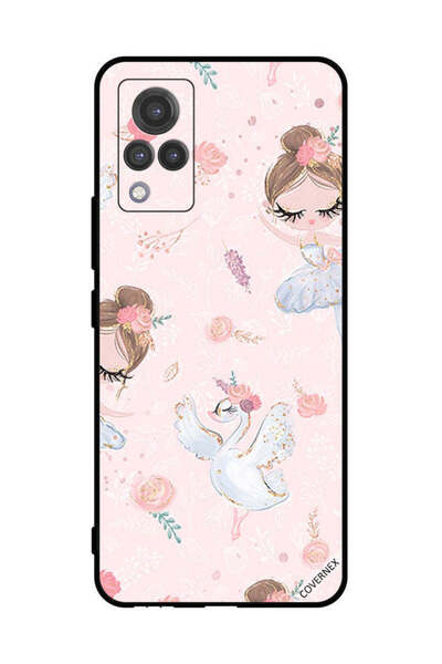 Covernex غطاء حماية لهاتف فيفو V21 5G - فتاة دوللي وزهور