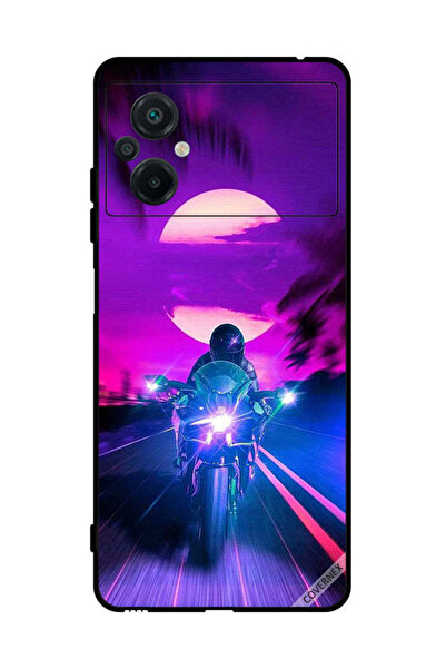 Covernex غطاء حماية لهاتف Xiaomi Poco M5 4G، خلفية رجل على دراجة
