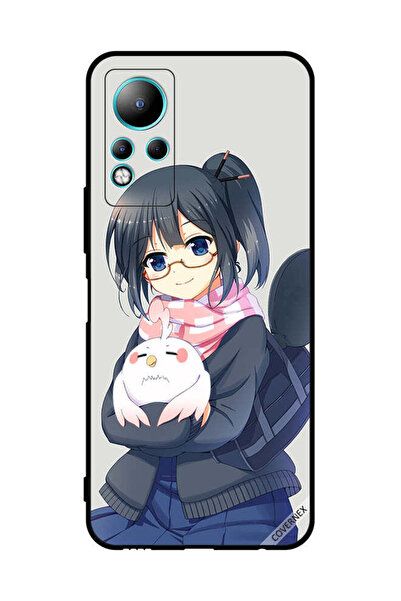 Covernex غطاء حماية لهاتف Infinix Note 11 فتاة تحمل حيوانًا أليفًا