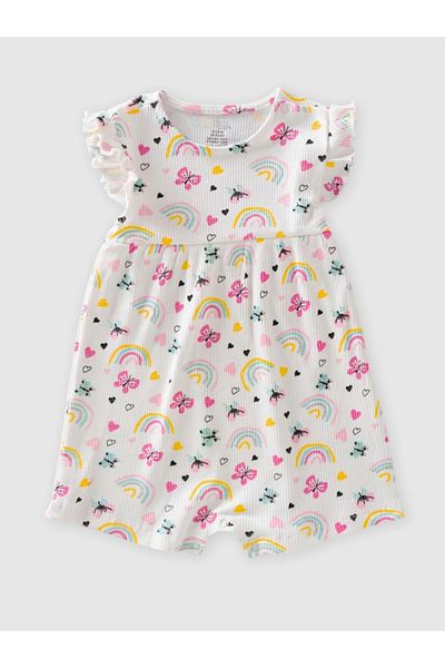 Fuar Baby 100% Cotton Camisole Short Leg Baby Romper (3-24 Months)