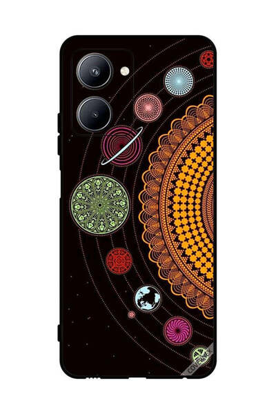 Covernex غطاء حماية لهاتف Realme C33 - فن ماندالا للنظام الشمسي