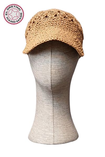 Uretti - Necla 4345 Hand Knitted Paper Thread Summer Visor Cap Hat