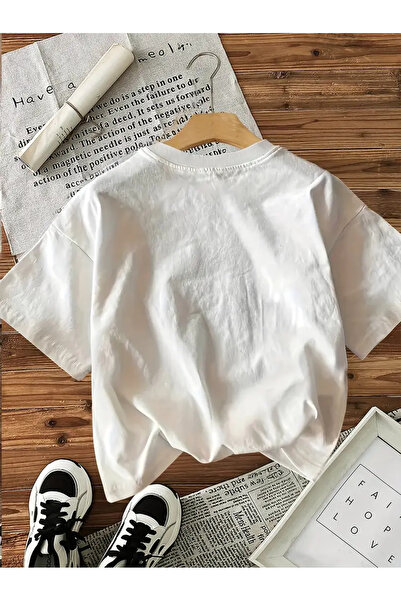 AEMİ Tricou oversize unisex cu decolteu cu imprimeu Les Citrons