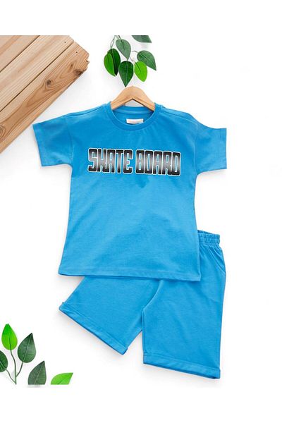 voyyo kids baby Boy's Summer 6-7-8-9-10 Years Printed Shorts Interlock Set
