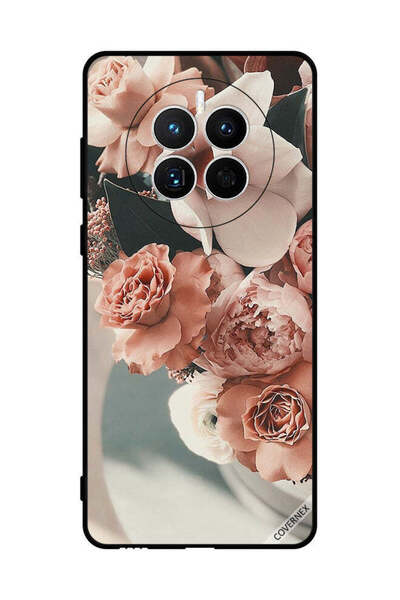 Covernex غطاء حماية لهاتف هواوي ميت 50 إي، باقة من أزهار الخوخ الجميلة
