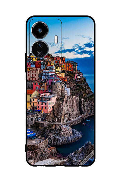 Covernex غطاء حماية لهاتف فيفو Y77 - منازل ملونة على البحر