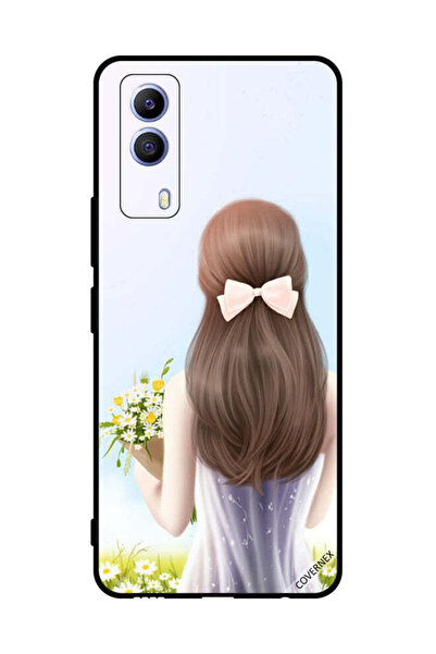 Covernex غطاء حماية لهاتف فيفو T1x فتاة جميلة تحمل الزهور