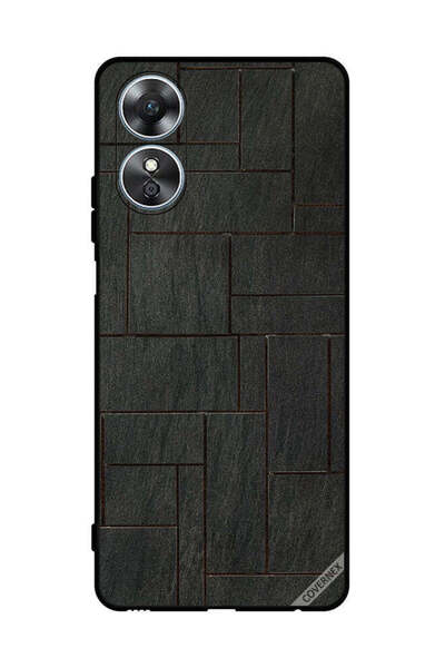 Covernex غطاء حماية لهاتف Oppo A17 بنمط جدار حجري