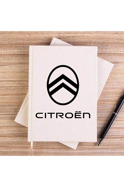 Z zepplin Citroen New Logo Cream Unlined Canvas Notebook