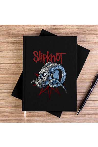 Z zepplin Slipknot Ram Head Black Unlined Canvas Notebook