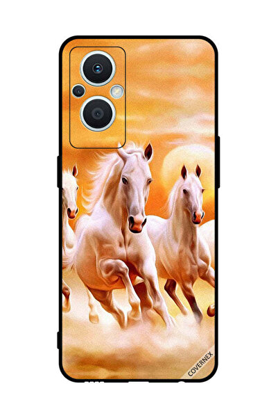 Covernex غطاء حماية لهاتف Oppo Reno 7 Lite - خيول تركض