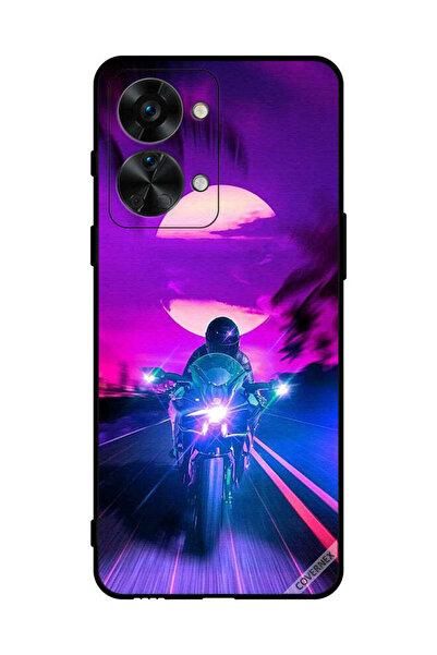 Covernex غطاء حماية لهاتف OnePlus NORD 2T Biker Leaving Moon Behind