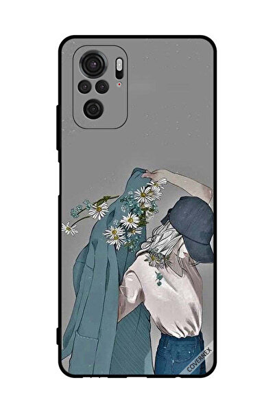 Covernex غطاء حماية لهاتف شاومي ريدمي نوت 10 إس 4 جي، رسم فتاة ترتدي معطفًا
