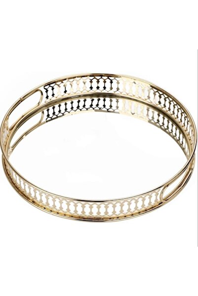 LUXXO Decorative Metal Tray with Mirror, Ayro, 32x32x4cm