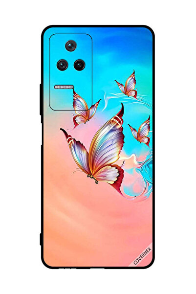 Covernex غطاء حماية لهاتف شاومي بوكو F4 5G بطبعة فراشات تحلق فوق الطلاء