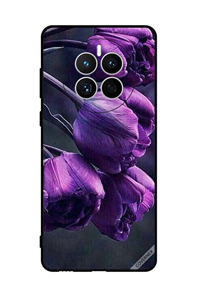 Covernex غطاء حماية لهاتف هواوي ميت 50 - زهور داكنة