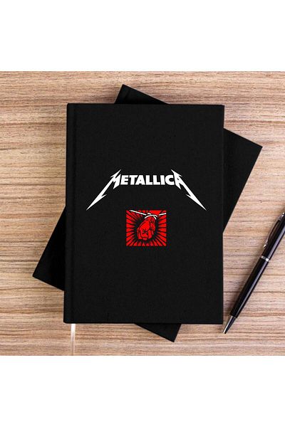 Z zepplin Metallica St. Anger Black Unlined Canvas Notebook
