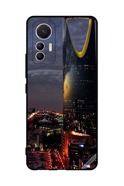 Covernex غطاء حماية لهاتف شاومي 12 لايت منظر برج الفيصلية في المساء