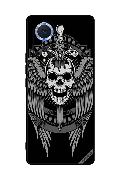 Covernex غطاء حماية لهاتف Honor 50 Pro بتصميم جمجمة وأجنحة نسر