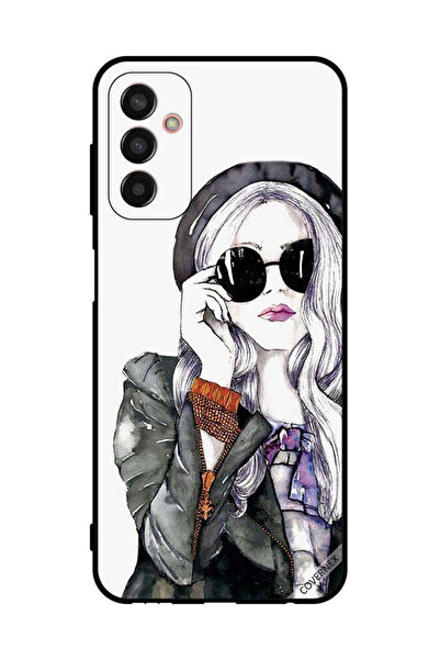 Covernex غطاء حماية زجاجي لهاتف سامسونج جالاكسي M13 بتصميم فتاة لطيفة وأنيقة