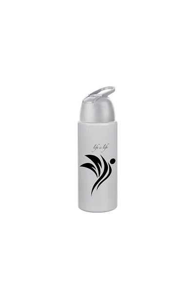Cosiness Beautiful Life Patterned 500 ml Gray Pc Flask - Water Bottle