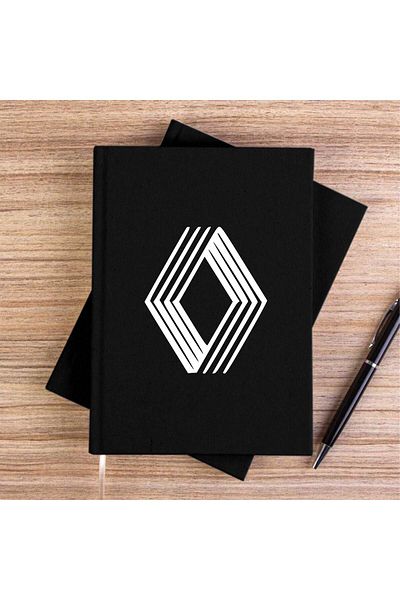 Z zepplin Renault Logo Black Unlined Canvas Notebook