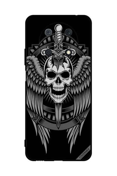 Covernex غطاء حماية لهاتف هواوي نوفا واي 90 - جمجمة وأجنحة نسر
